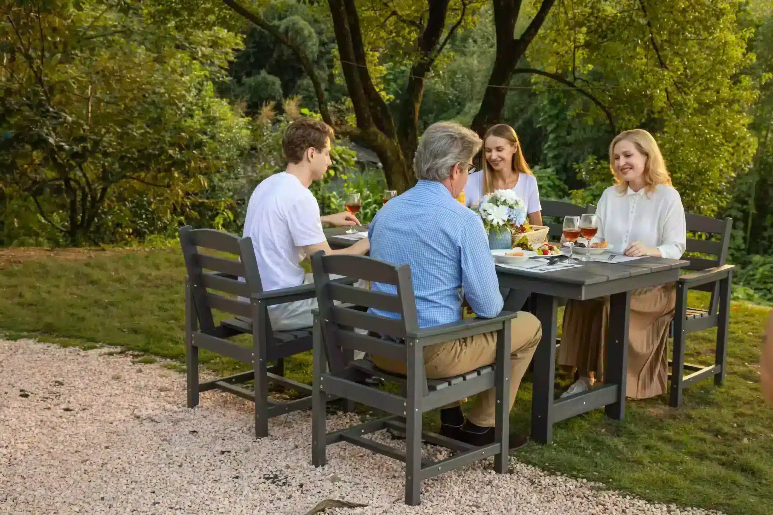 5 Piece Outdoor Dining Set Under the Tree