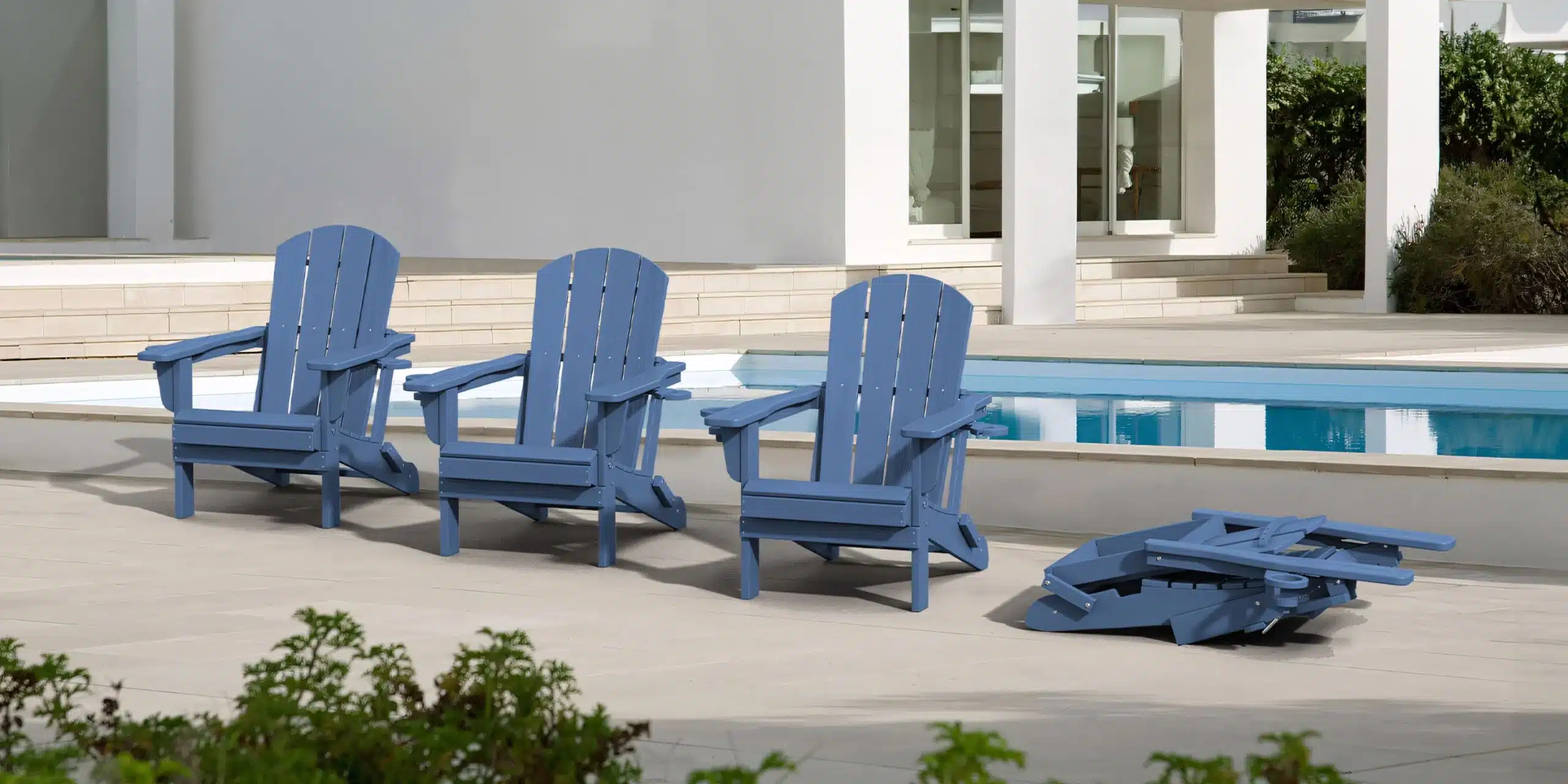 Folding Adirondack Chairs with Cup Holders