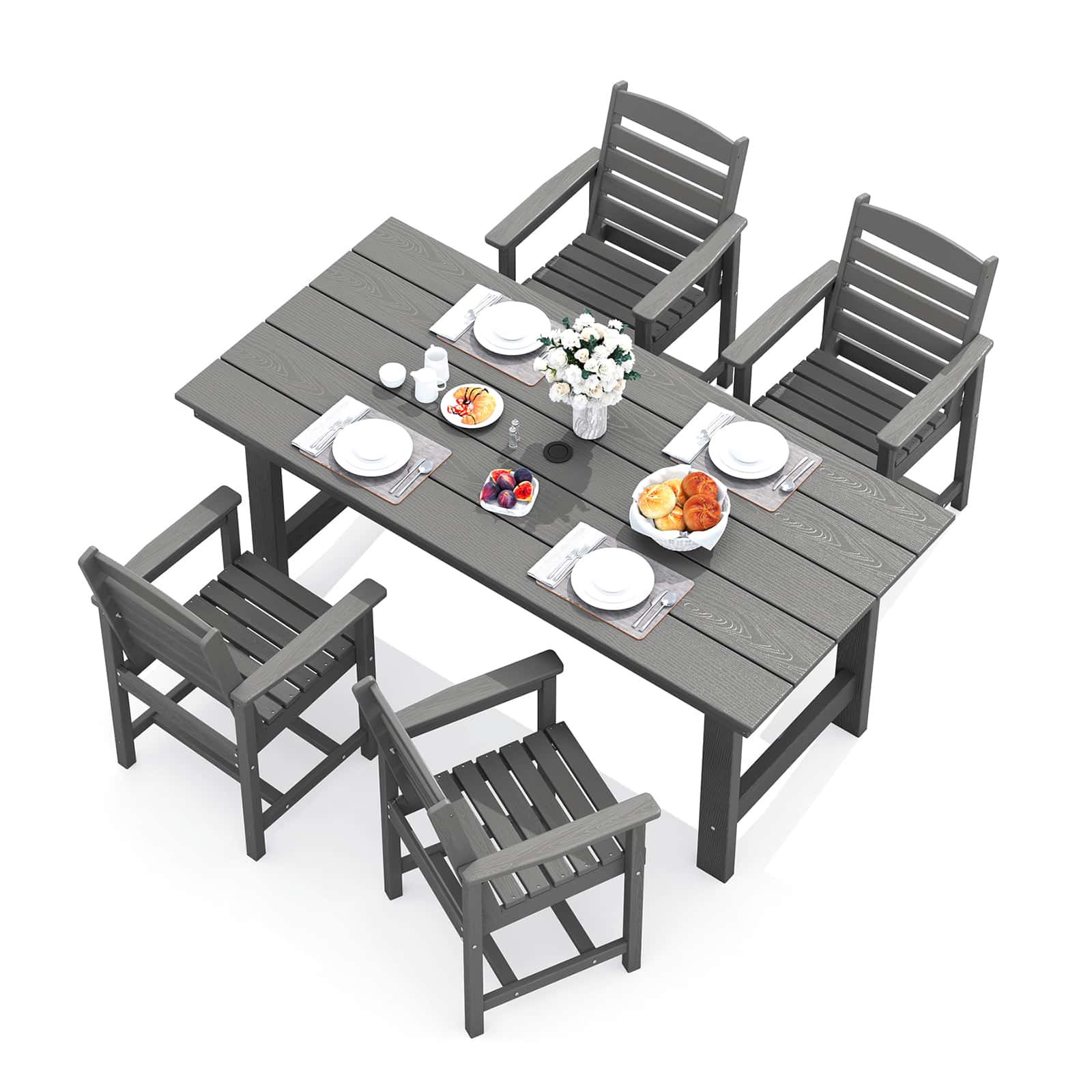 Serwall 5 Piece Outdoor Dining Set