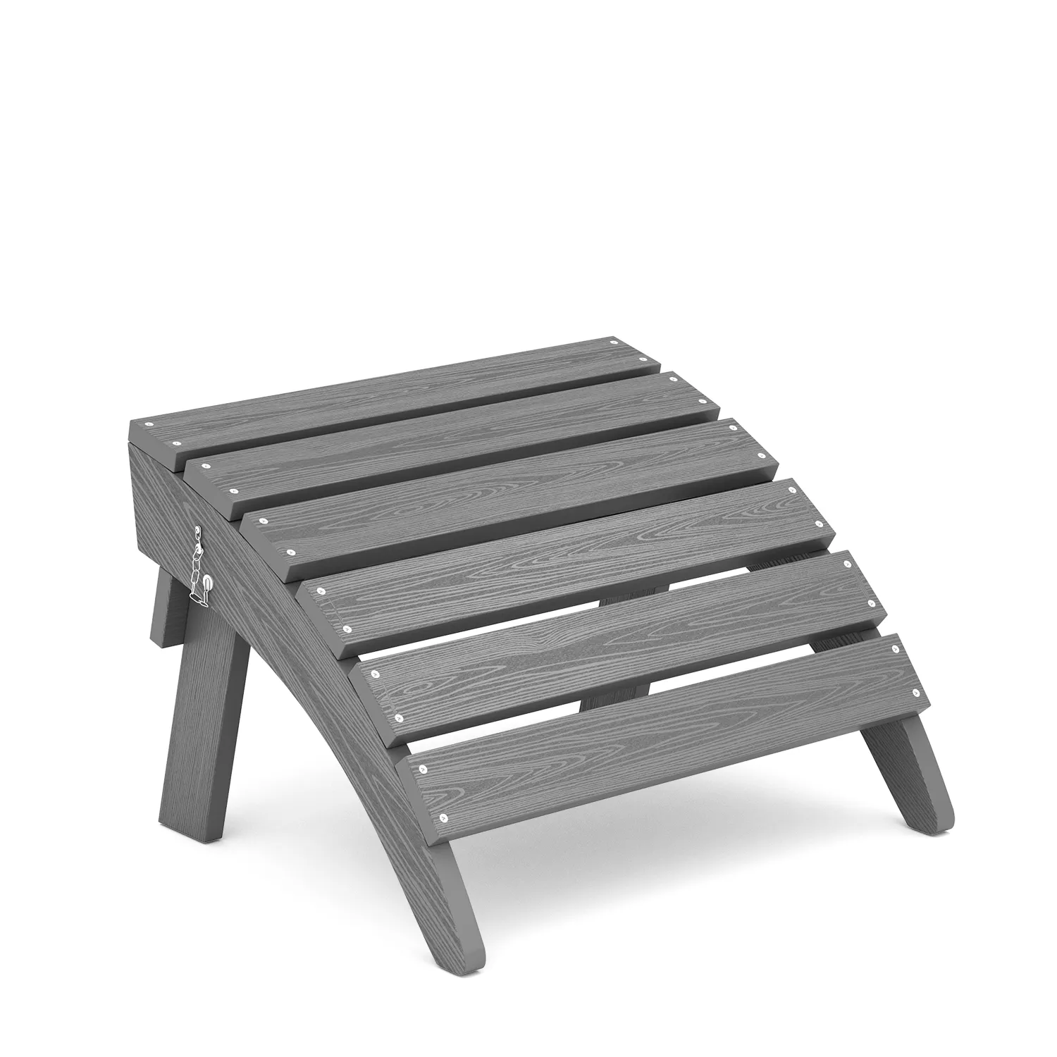 Serewall Dark Gray HDPE Adirondack Folding Ottoman