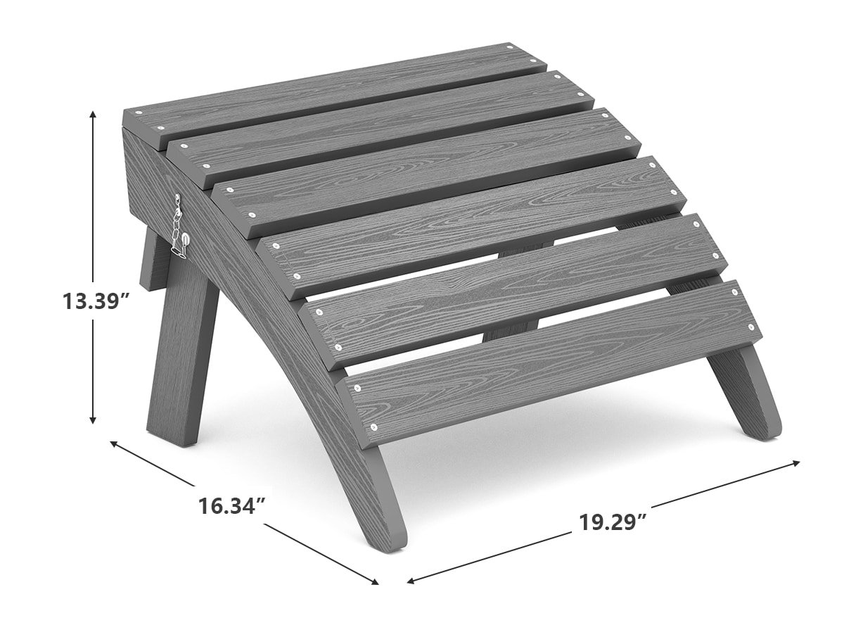 Adirondack Folding Ottoman Dimension