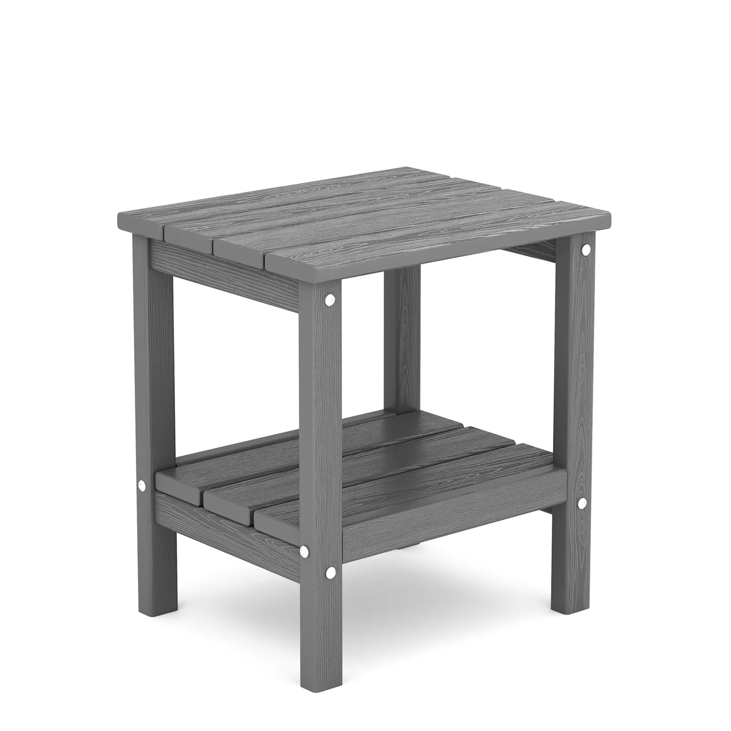 Serwall Dark Gray HDPE Outoodr Plastic Side Table