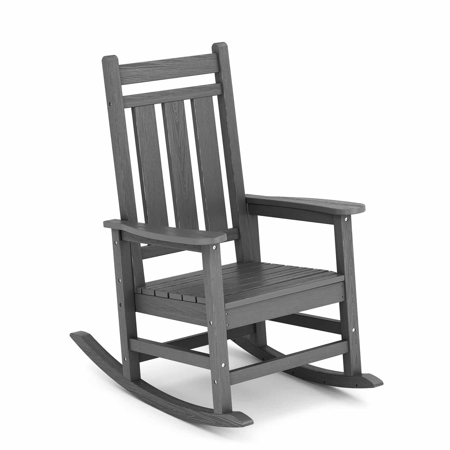 Serwall Dary Gray Outdoor Plastic Rocking Chairs