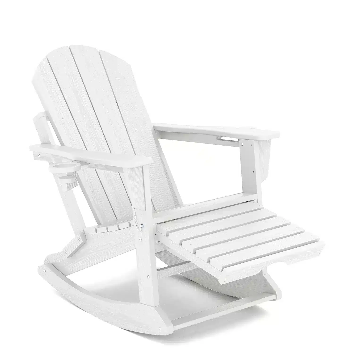 Versatile Folding Adirondack Rocking Chair White