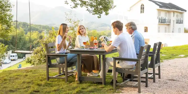 outdoor dining area