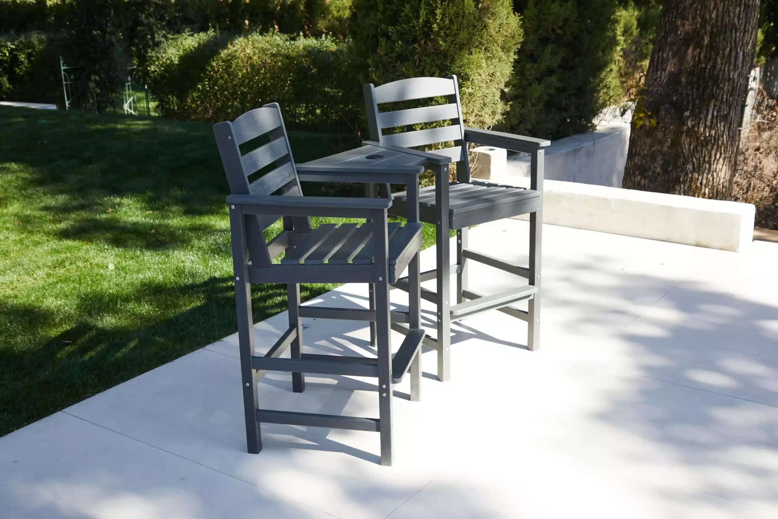 Counter Height Arm Chair with Connecting Table