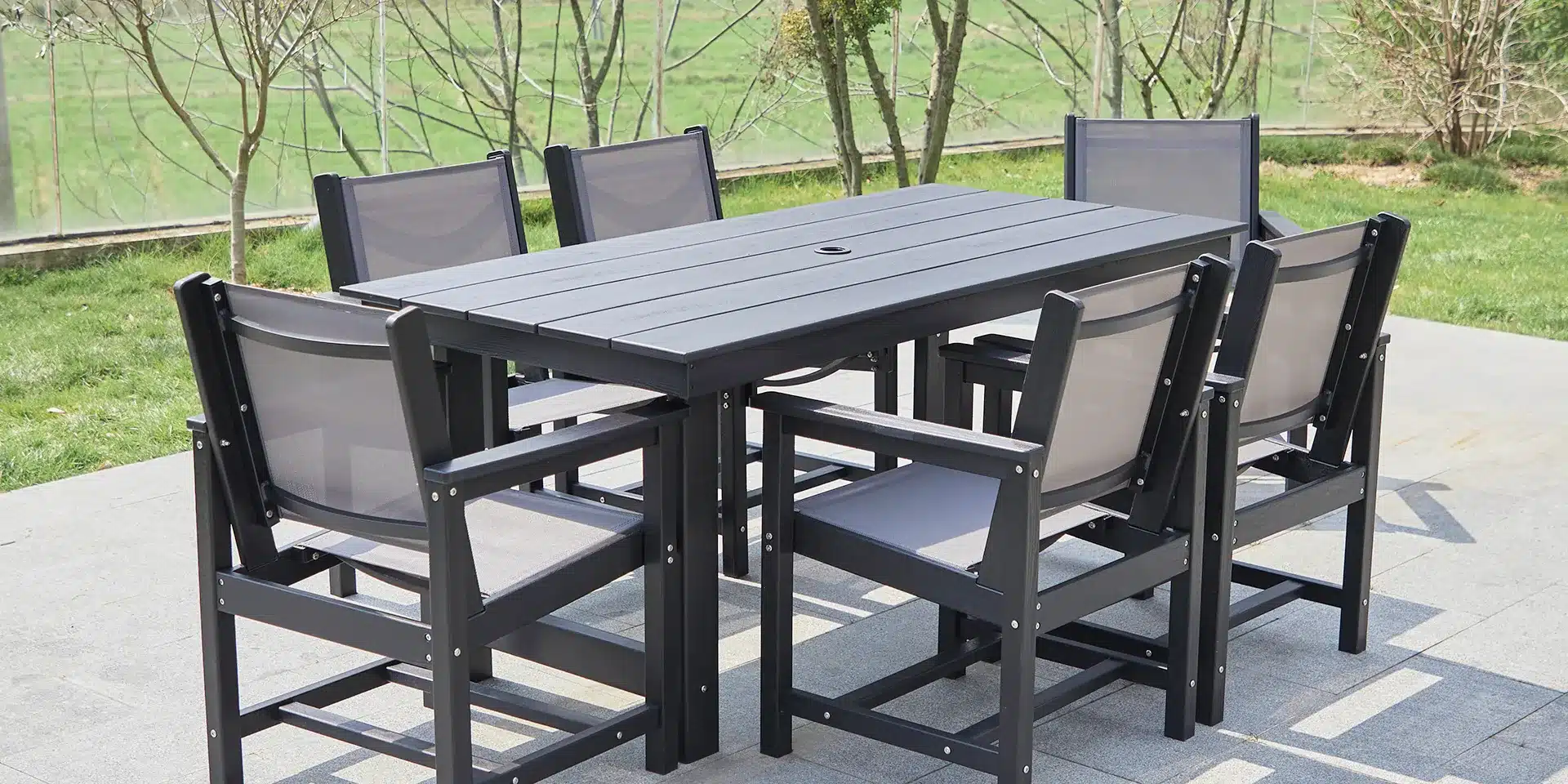 HDPE plastic patio table