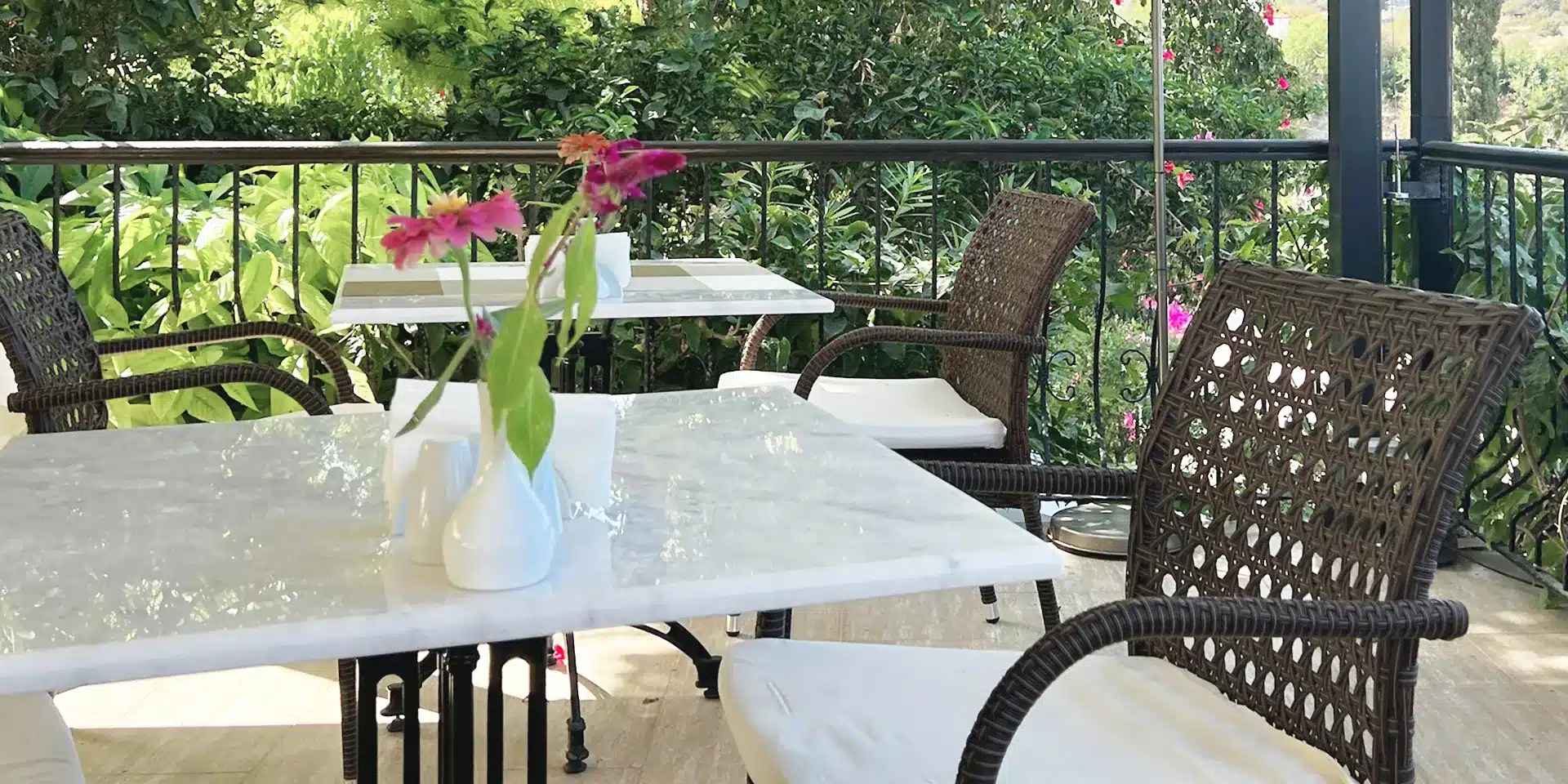 marble stone top outdoor table