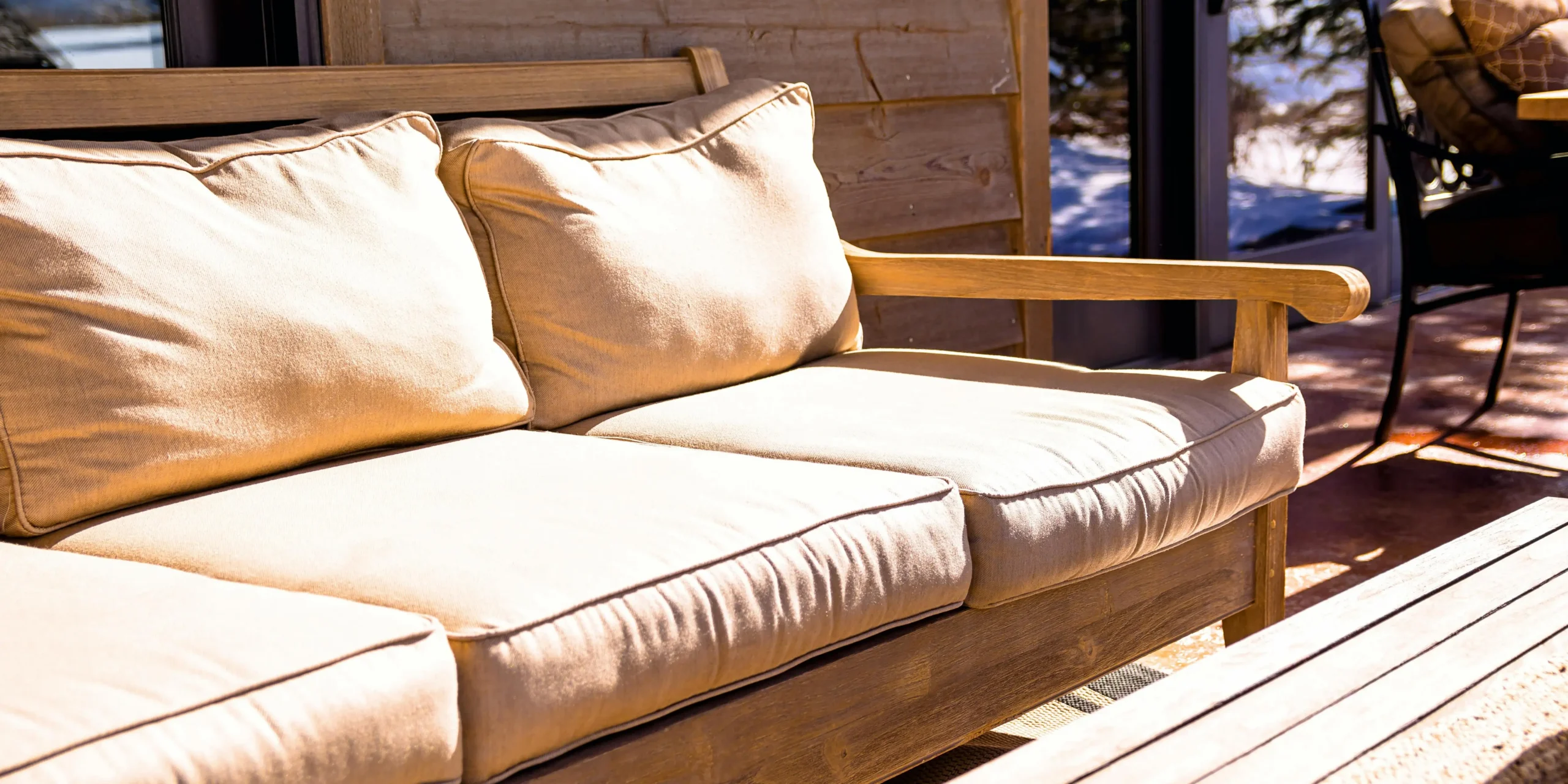 outdoor sofa with cushions