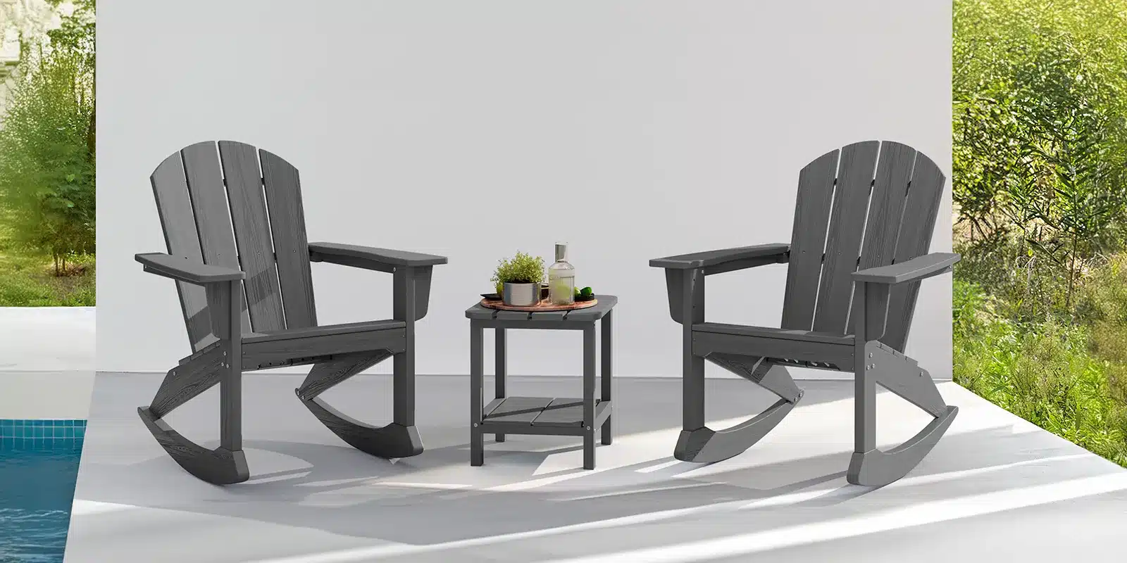 Adirondack Rocker set of 2 with side table
