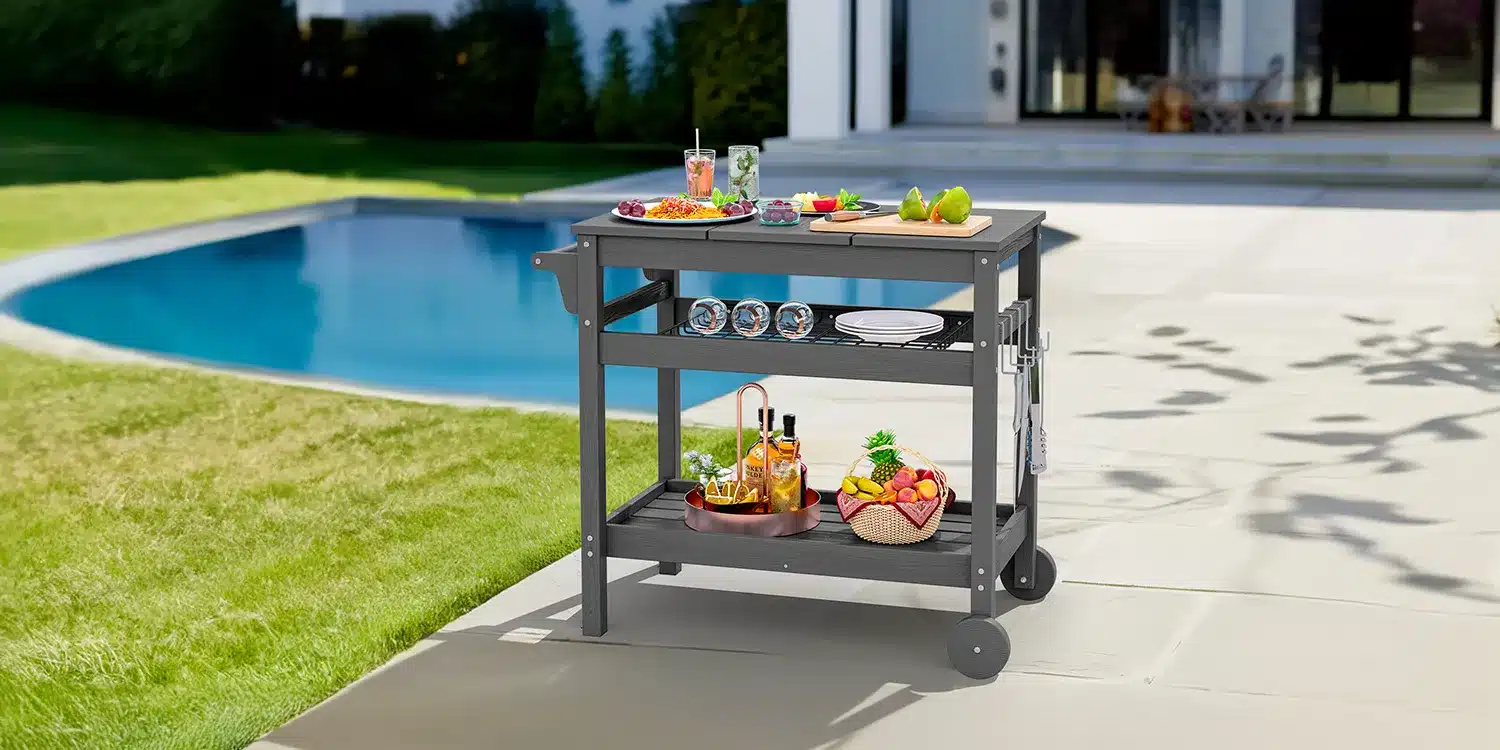 HDPE Outdoor bbq Grill Cart