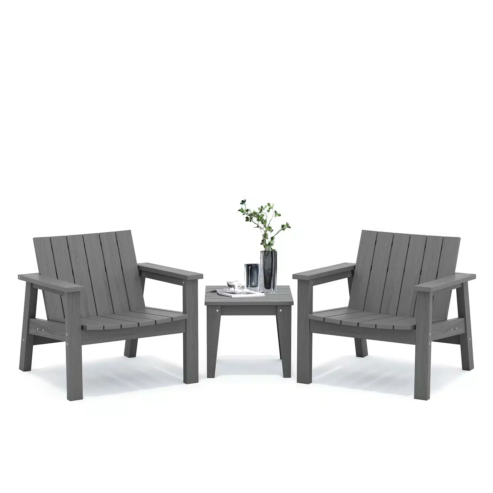 Serwall Dark Gray 3 Piece Balcony Set