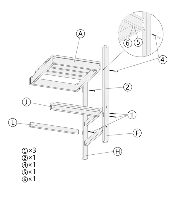 Bar Height Chair assembly step2