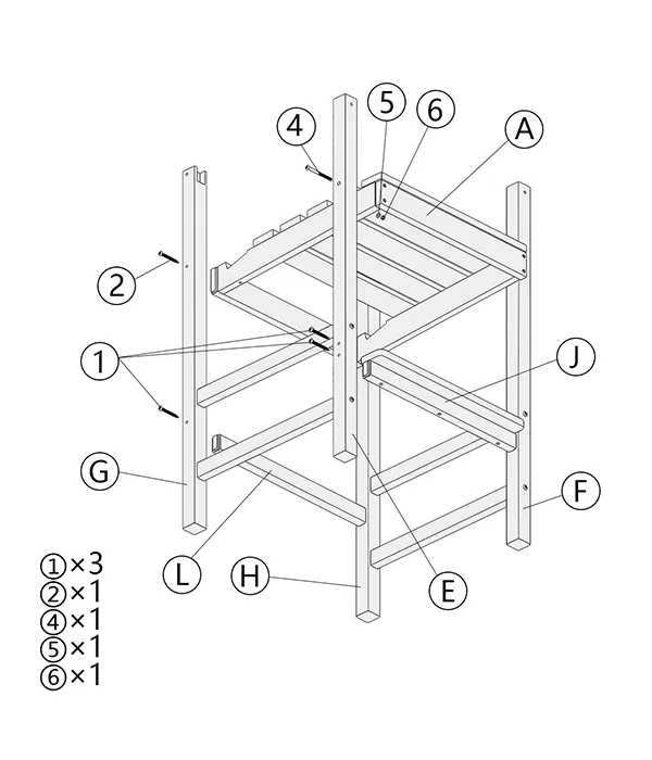 Bar Height Chair assembly step3