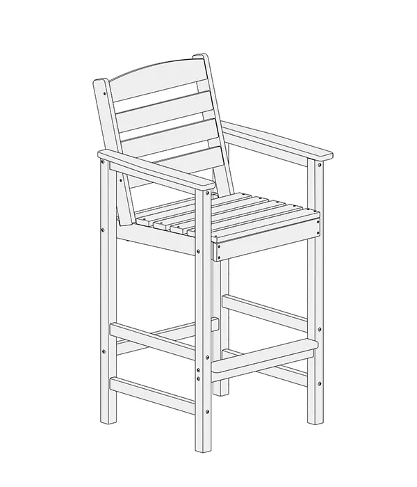 Bar Height Chair assembly step6