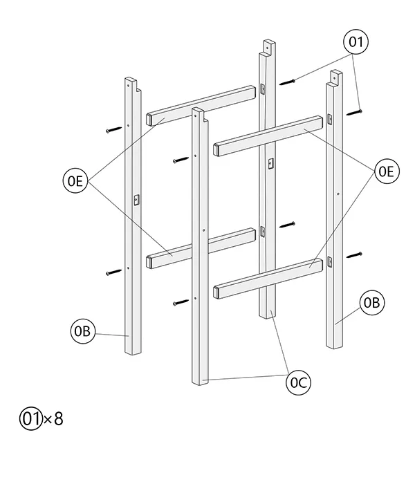 Bar Height Table assembly step1