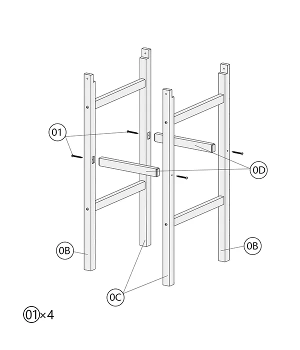 Bar Height Table assembly step2