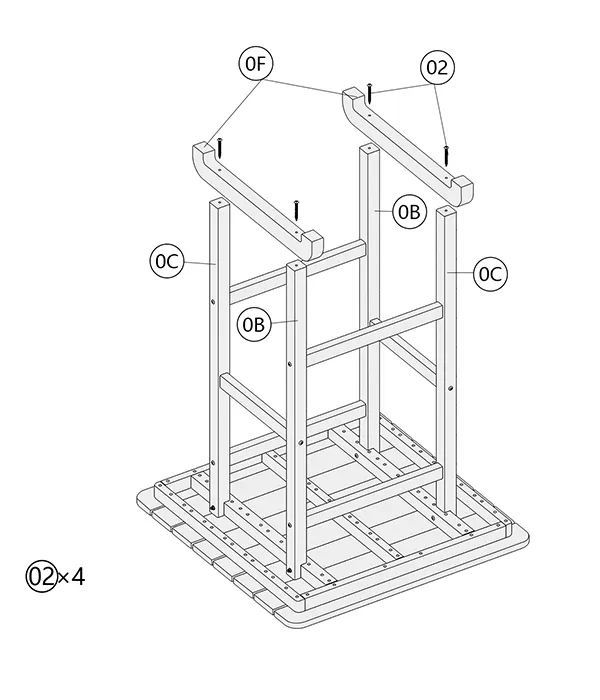 Bar Height Table assembly step4