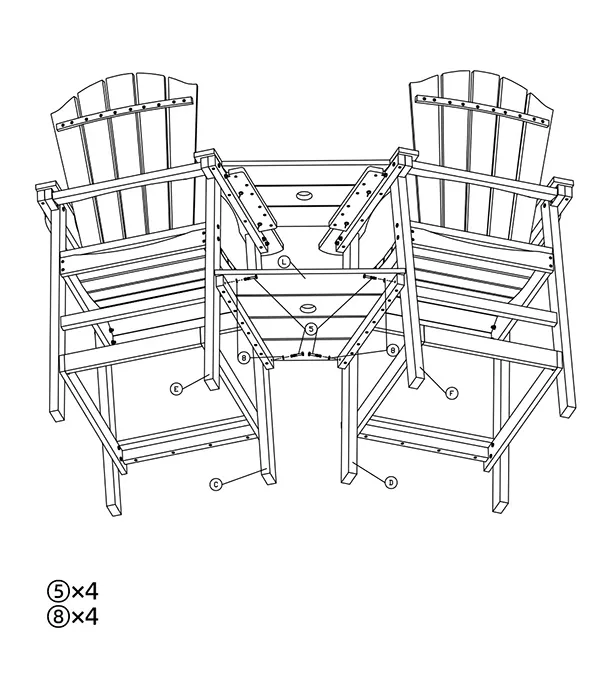 COAST-Tete-a-Tete-Bar-Height-Adirondack-Chairs-assembly-step(8)