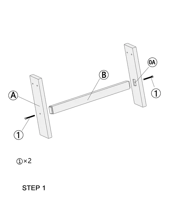 Chaise Lounge with Arms and Wheels assembly step1