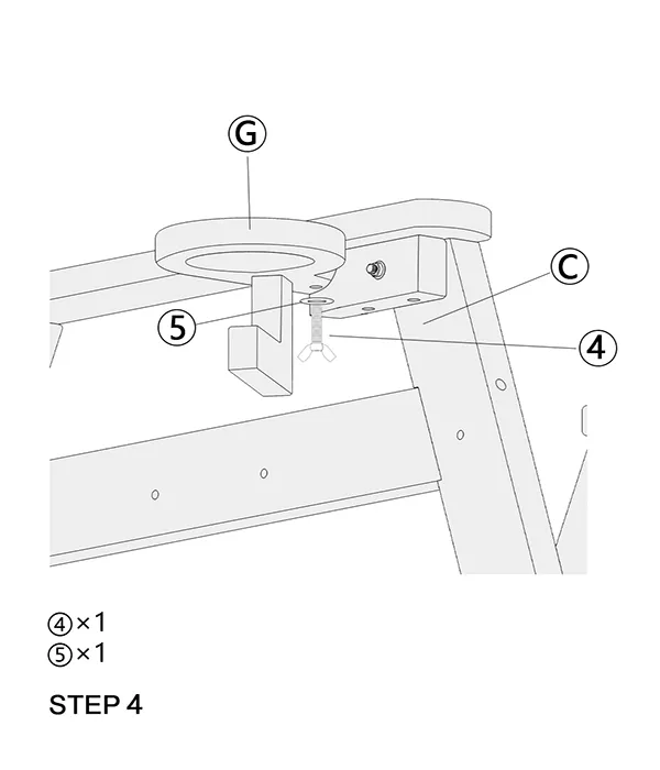 Chaise Lounge with Arms and Wheels assembly step4