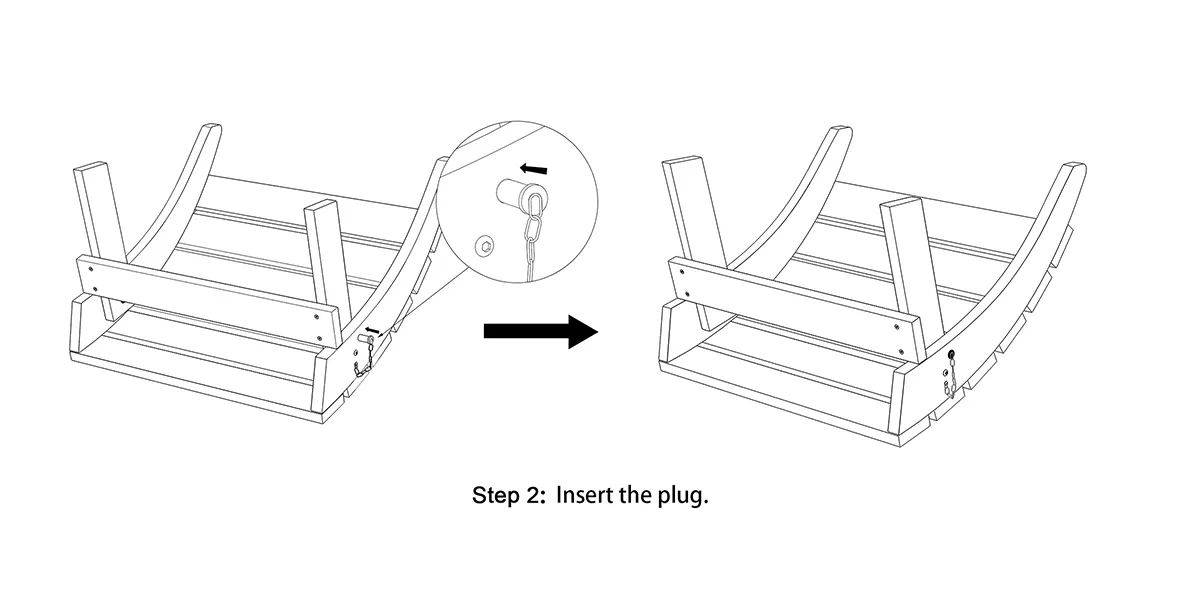Classic Adirondack Folding Ottoman assembly step2 1