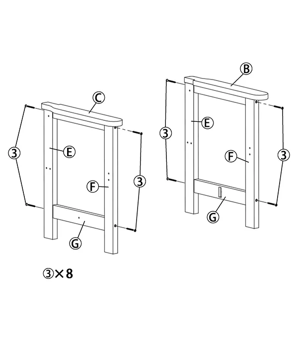Classic-HDPE-Outdoor-Garden-Loveseat-Bench-assembly-step(1)