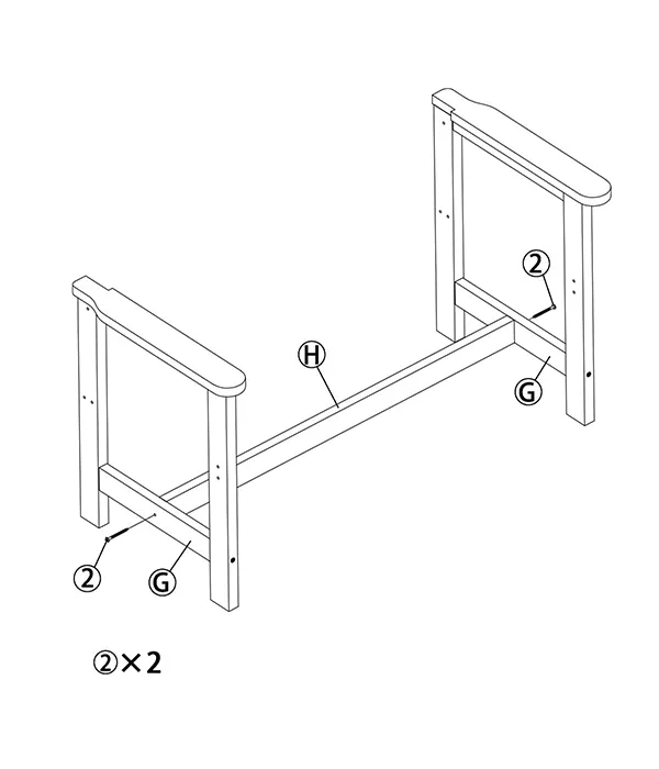 Classic-HDPE-Outdoor-Garden-Loveseat-Bench-assembly-step(2)