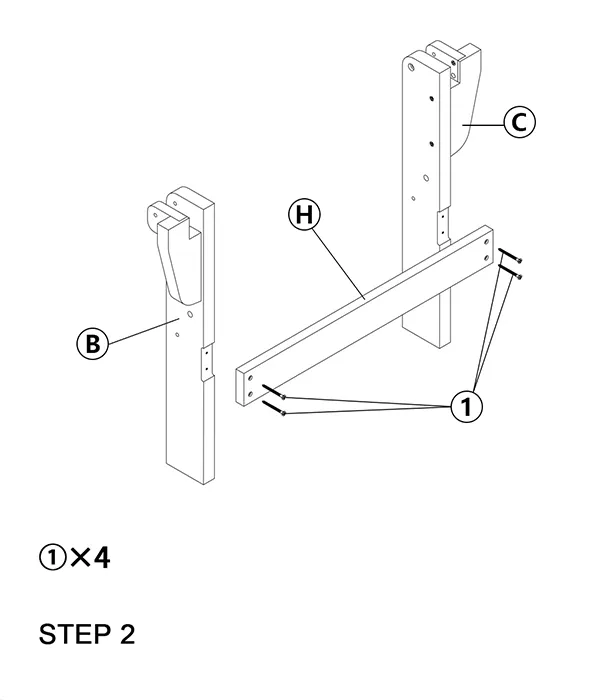 Folding Adirondack Chair with Reclining Backrest assembly step2