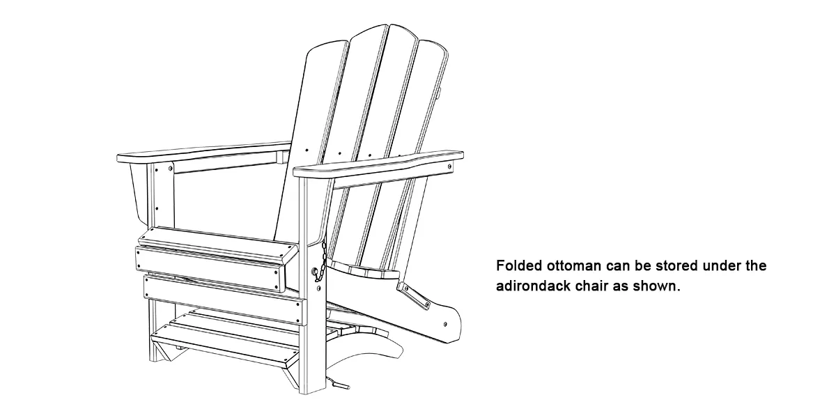 Folding Adirondack Ottoman Instruction 1