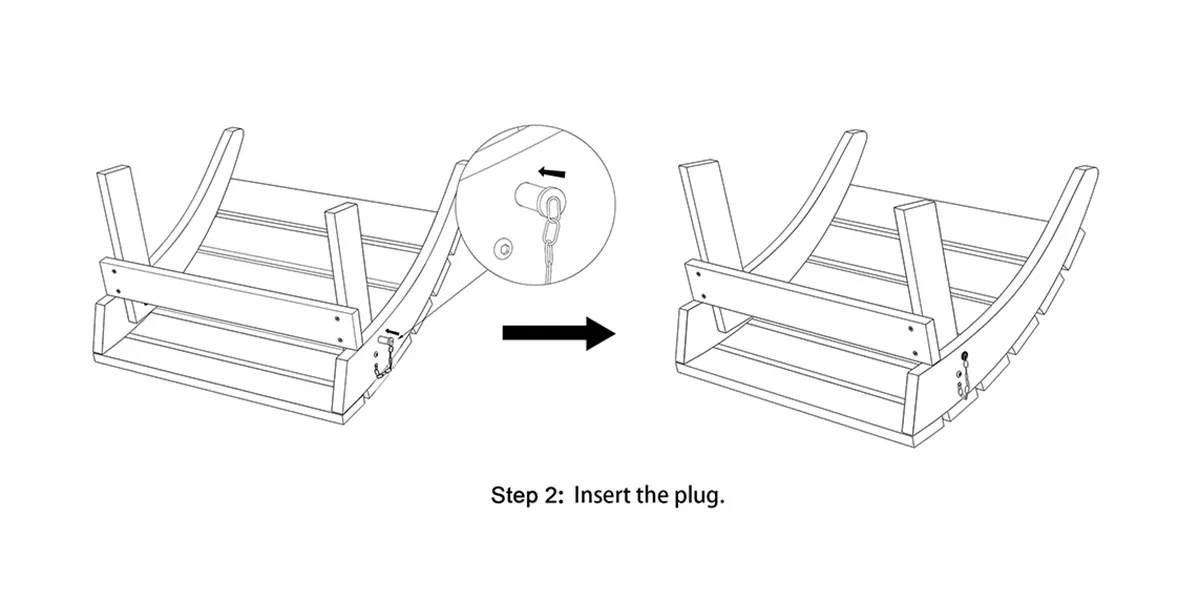 Folding Adirondack Ottoman assembly step2 1