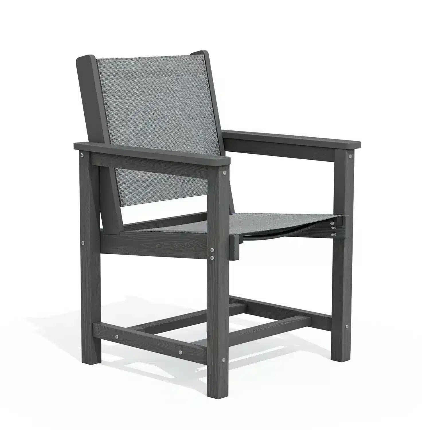 Serwall Dark Gray Sling Dining Chair