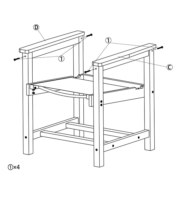 GRANGE-Outdoor-Sling-Dining-Armchair-assembly-step(3)