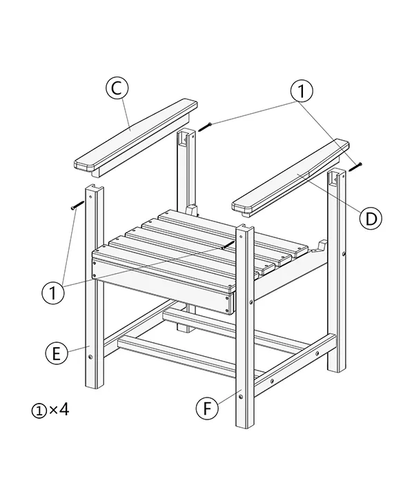 Grange Dining Arm Chair assembly step4