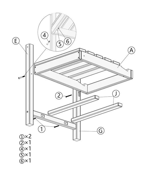 Grange Outdoor Dining chair assembly step2