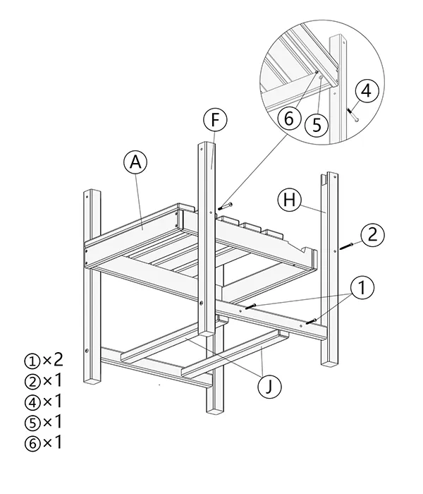 Grange Outdoor Dining chair assembly step3