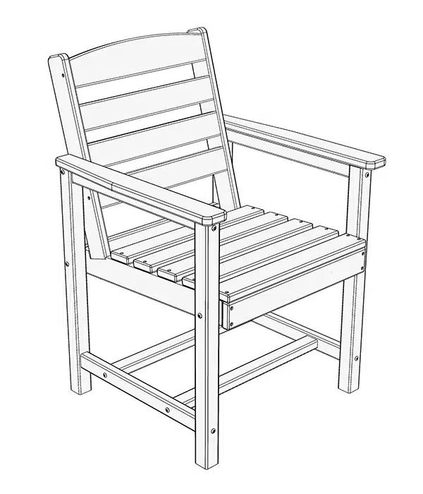 Grange Outdoor Dining chair assembly step6