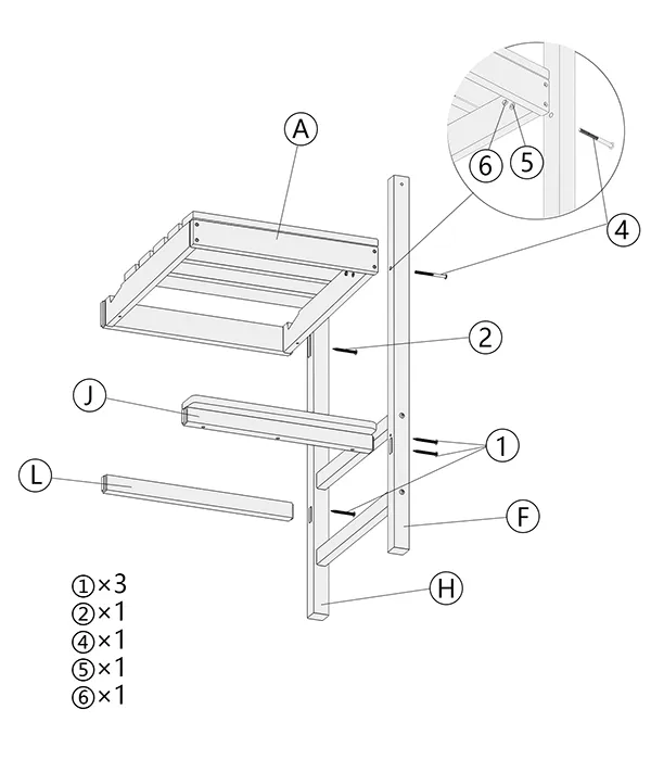 Grange Tete a Tete Bar Arm Chair Set assembly step2