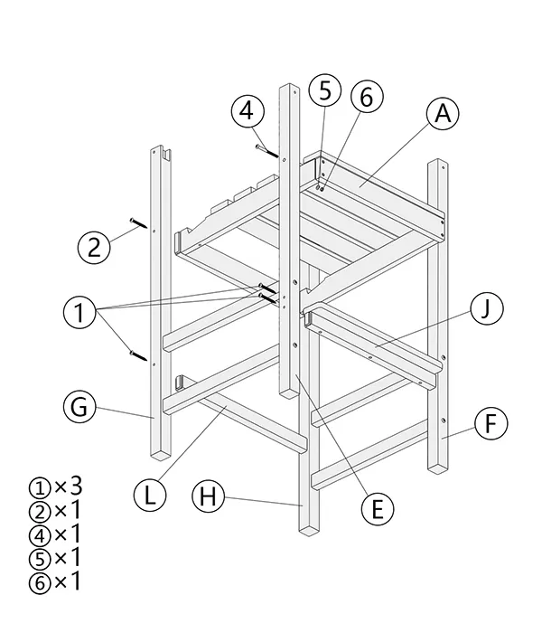 Grange Tete a Tete Bar Arm Chair Set assembly step3