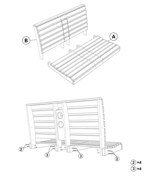 Loveseat Porch Swing assembly step1