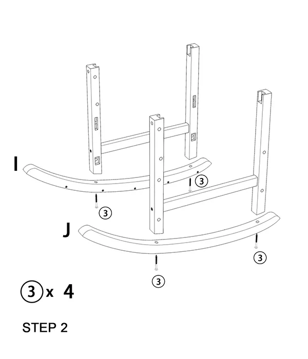 Manoir Porch Rocking Chair assembly step2