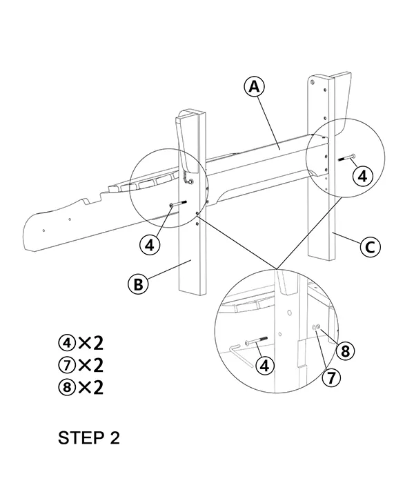 Modern Folding Adirondack Chair assembly step2