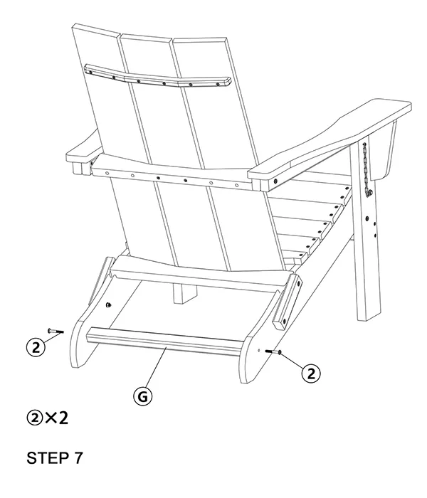 Modern Folding Adirondack Chair assembly step7