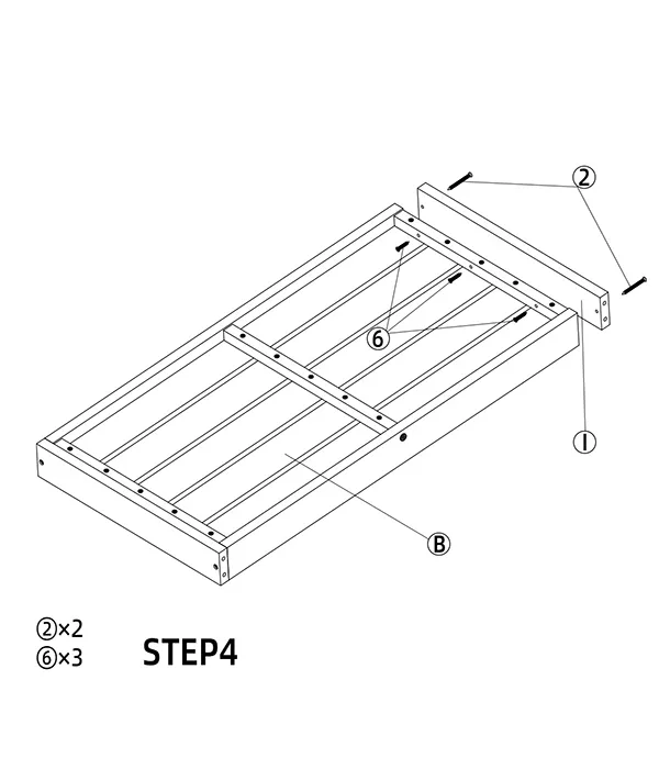 Outdoor Dining Serving Cart with Wheels assembly step4