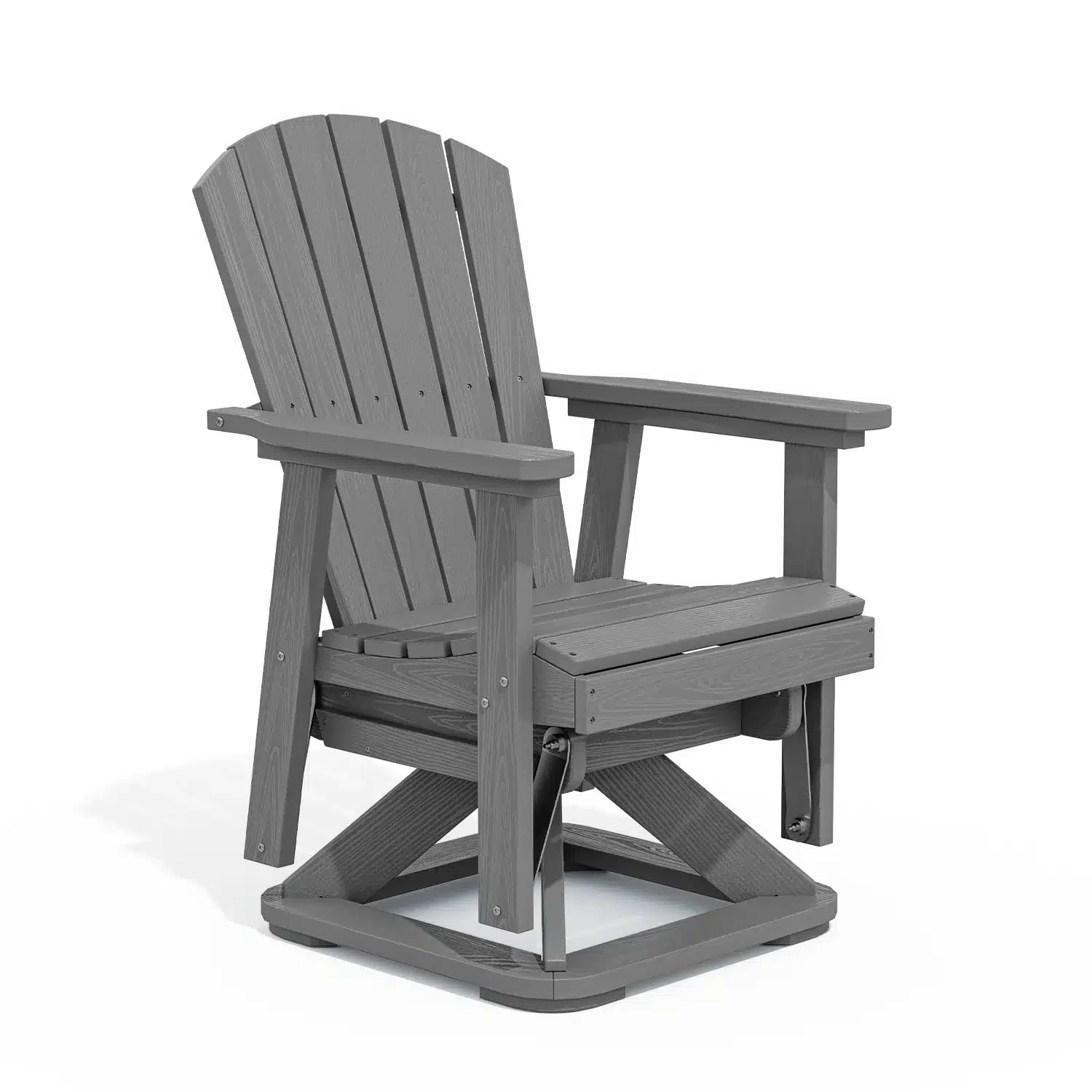 Serwall Dark Gray Outdoor Swivel Glider Chair​