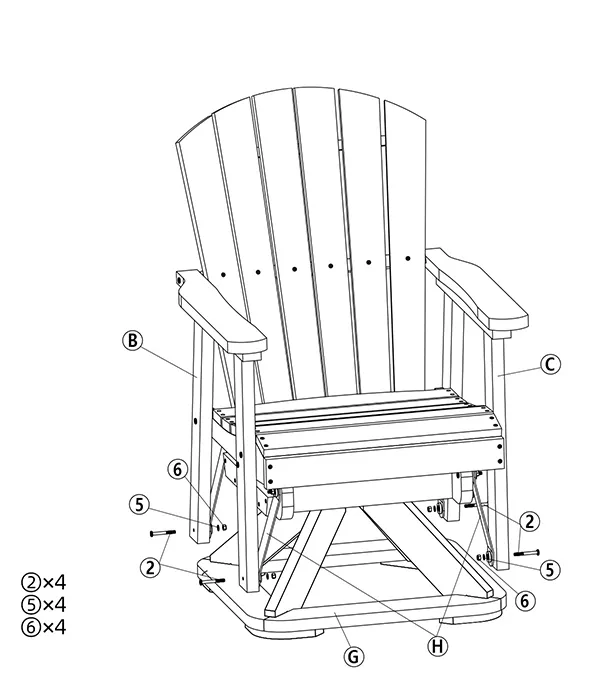 Traditional-Adirondack-Swivel-Glider-Chair-assembly-step(5)