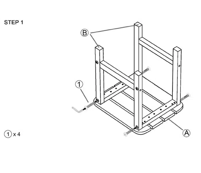 Two Shelf Side Table assembly step1 1