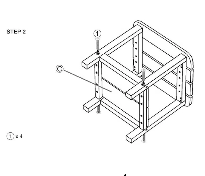 Two Shelf Side Table assembly step2 1