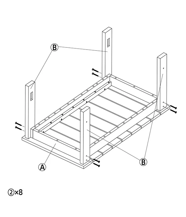 URBAN-HDPE-Outdoor-Coffee-Table-assembly-step(1)