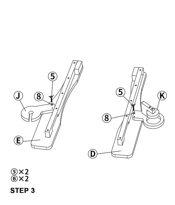 Versatile Folding Adirondack Rocking Chair assembly step3